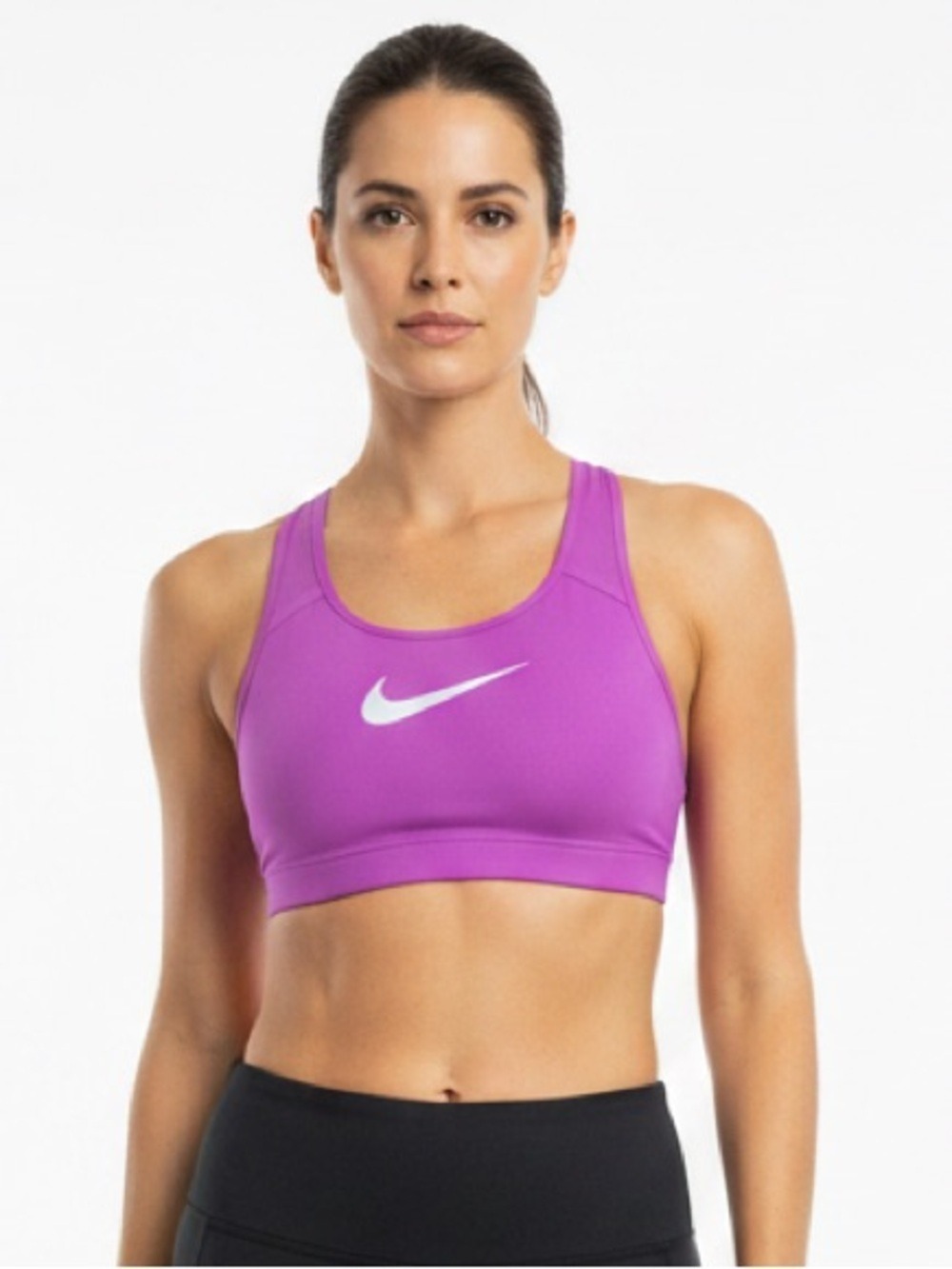 Nike Dri-FIT Magenta Pink Swoosh Sports Bra XL Extra Large Racerback Athleisure